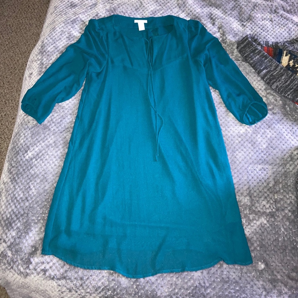 Silky blue dress